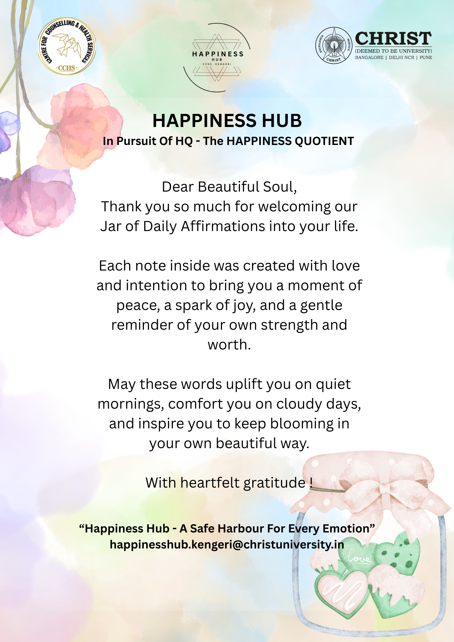 Happiness Hub Affirmation Jar