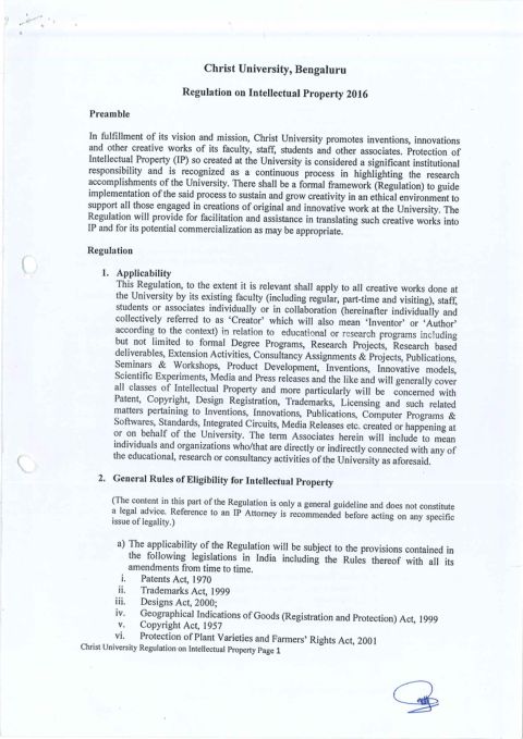 Regulation on Intellectual Property 2016