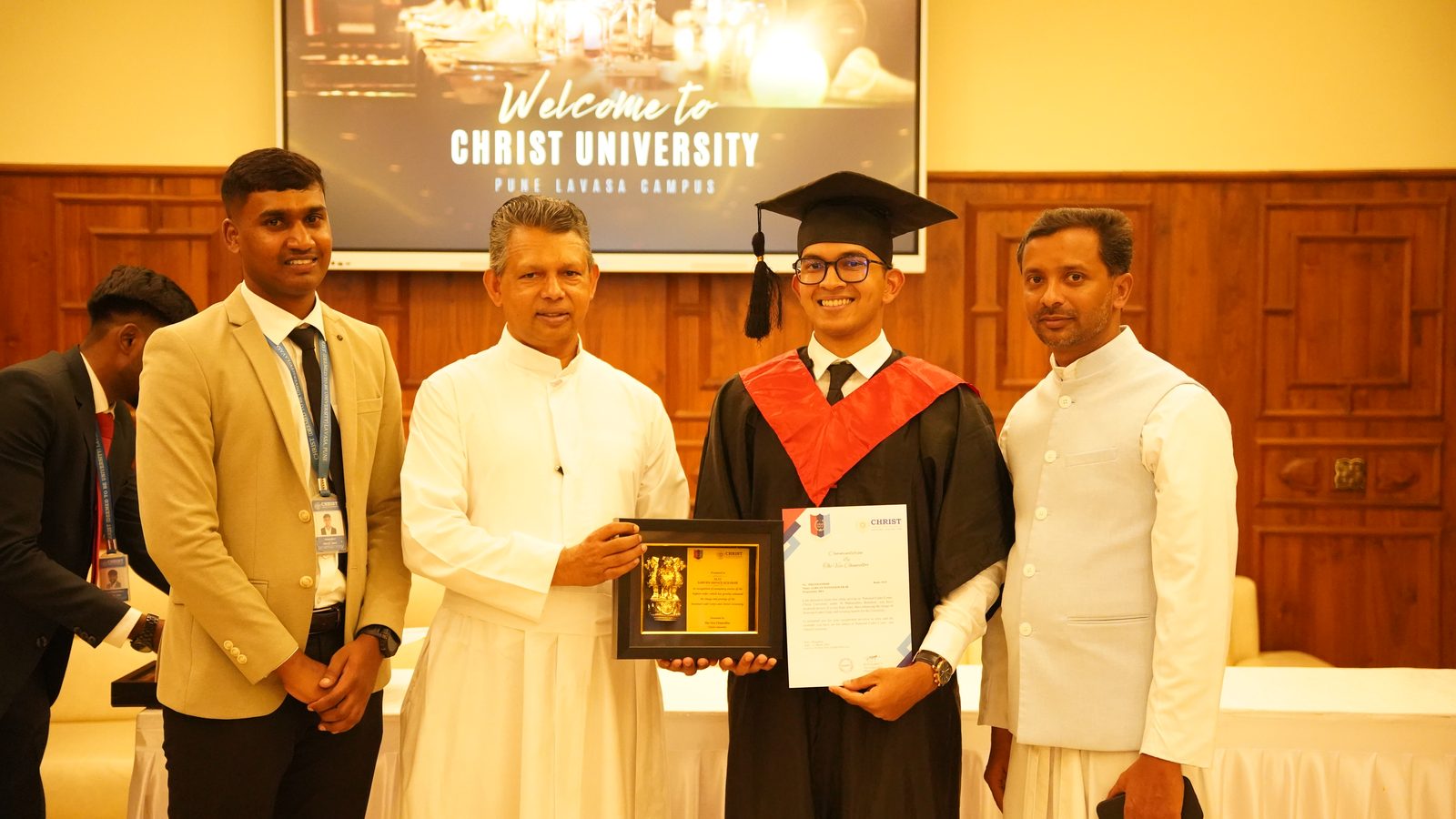 Presentation of the commendation and appreciation award, CHRIST Pune Lavasa Campus