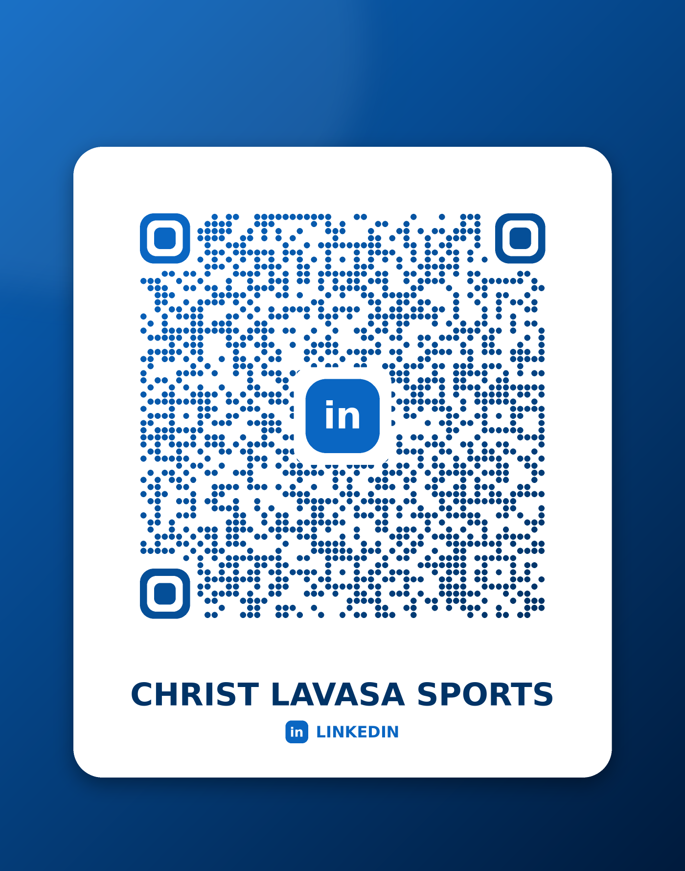 QR code to follow CHRIST Lavasa Sports on LinkedIn