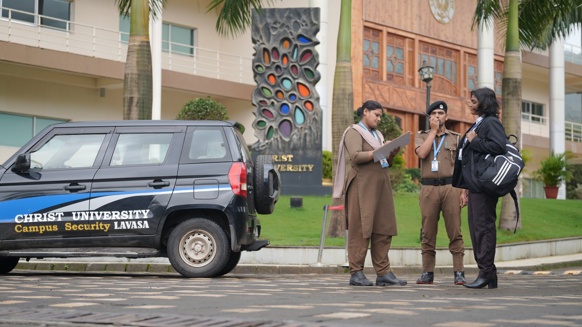 The CHRIST Lavasa Campus Security Team on campus