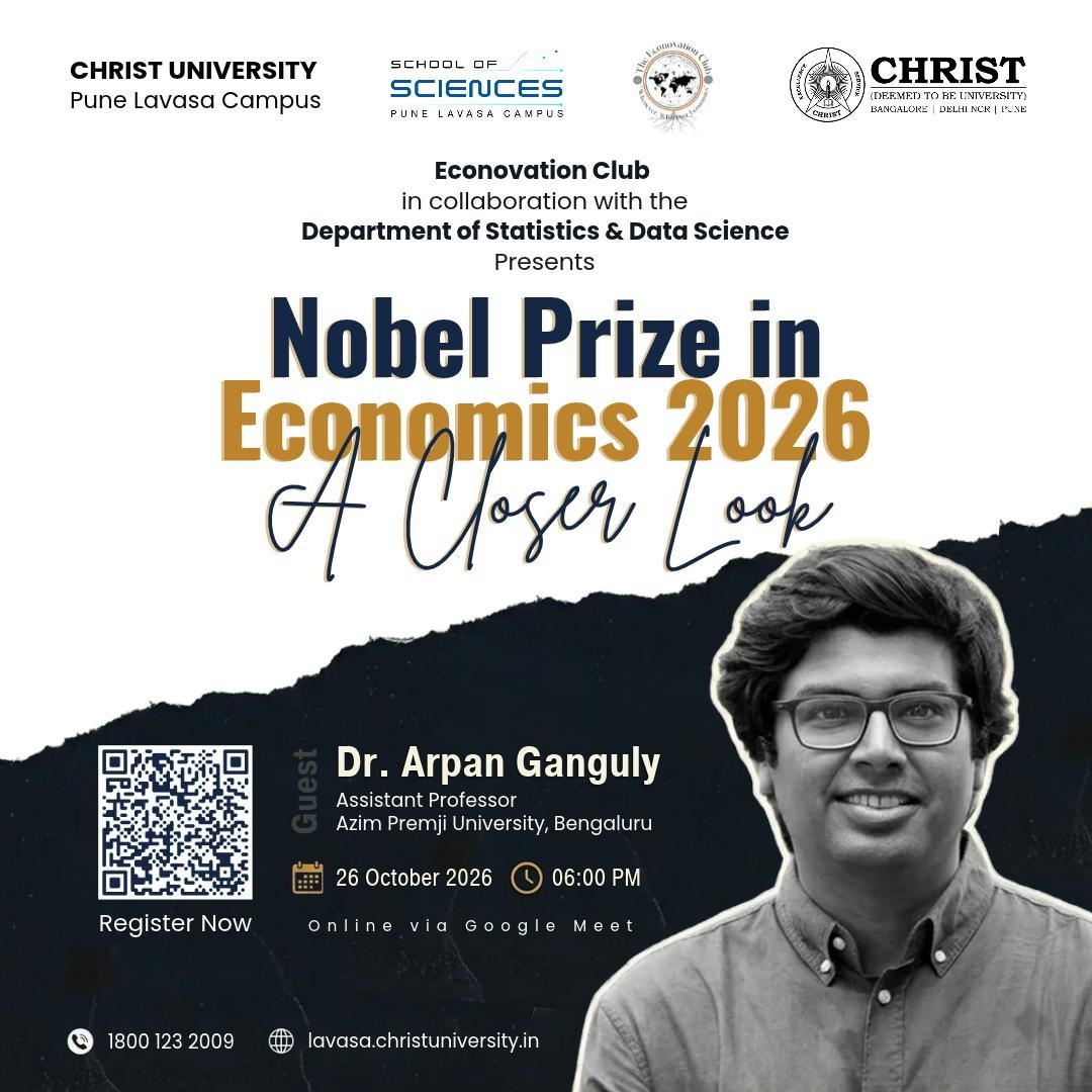Nobel Prize in Economics 2026: A Closer Look guest lecture poster, 26 October 2026, online via Google Meet