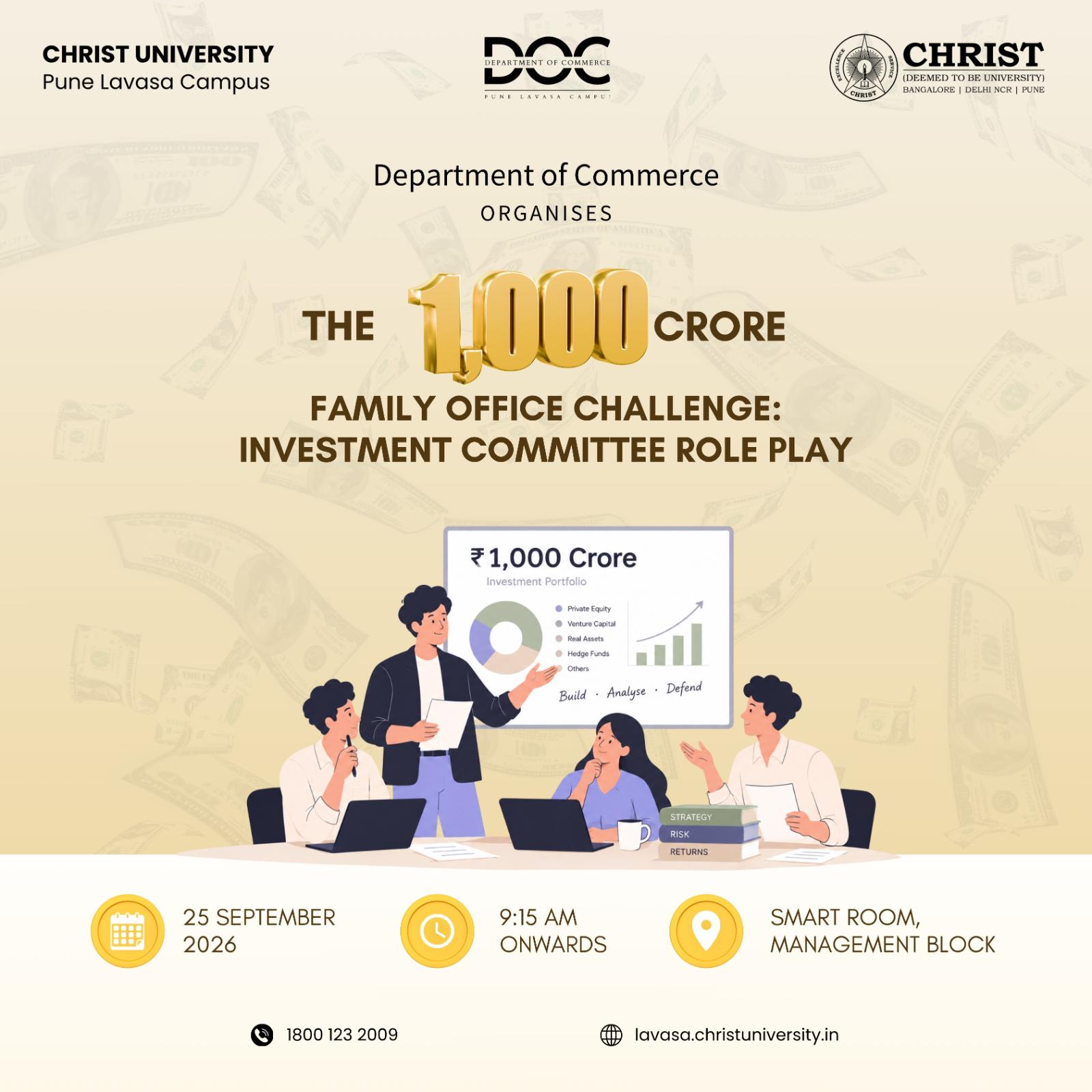 The ₹1,000 Crore Family Office Challenge: Investment Committee Role Play poster
