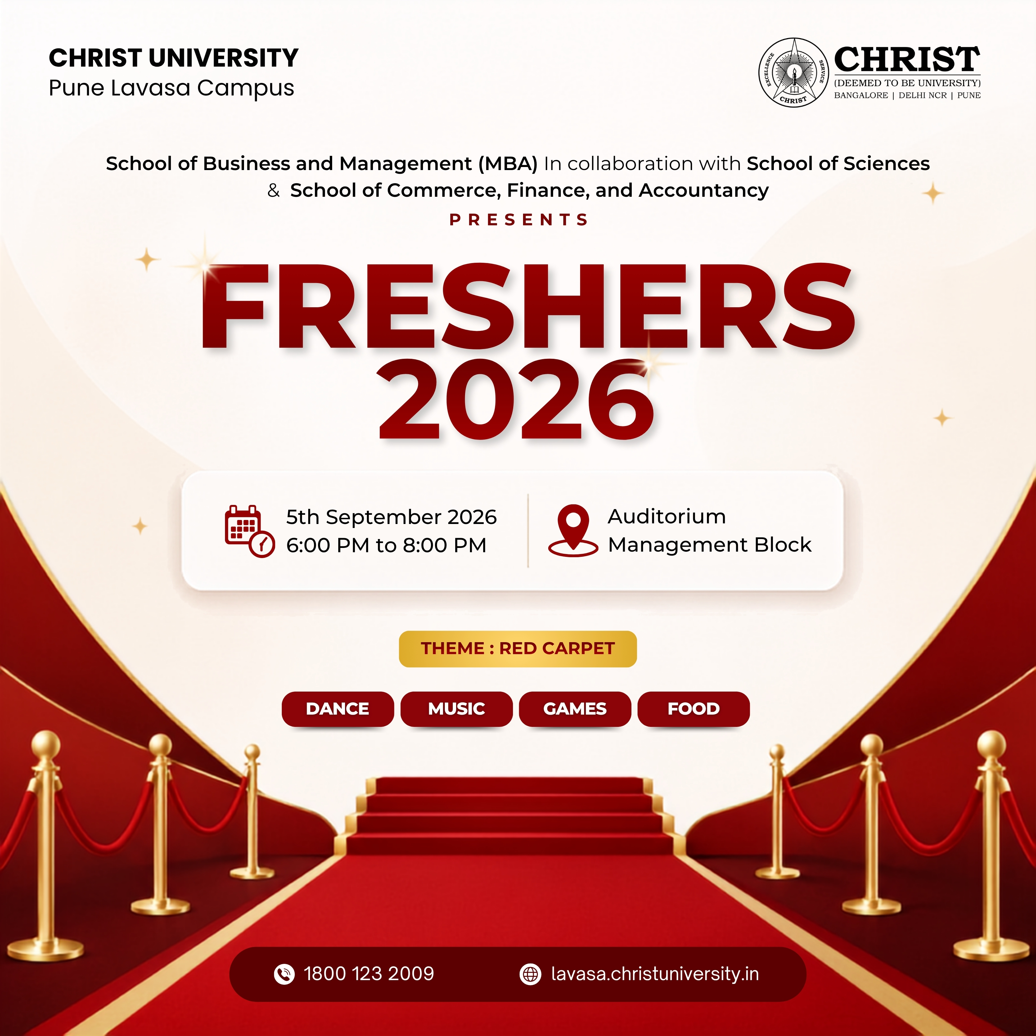 Freshers 2026 poster