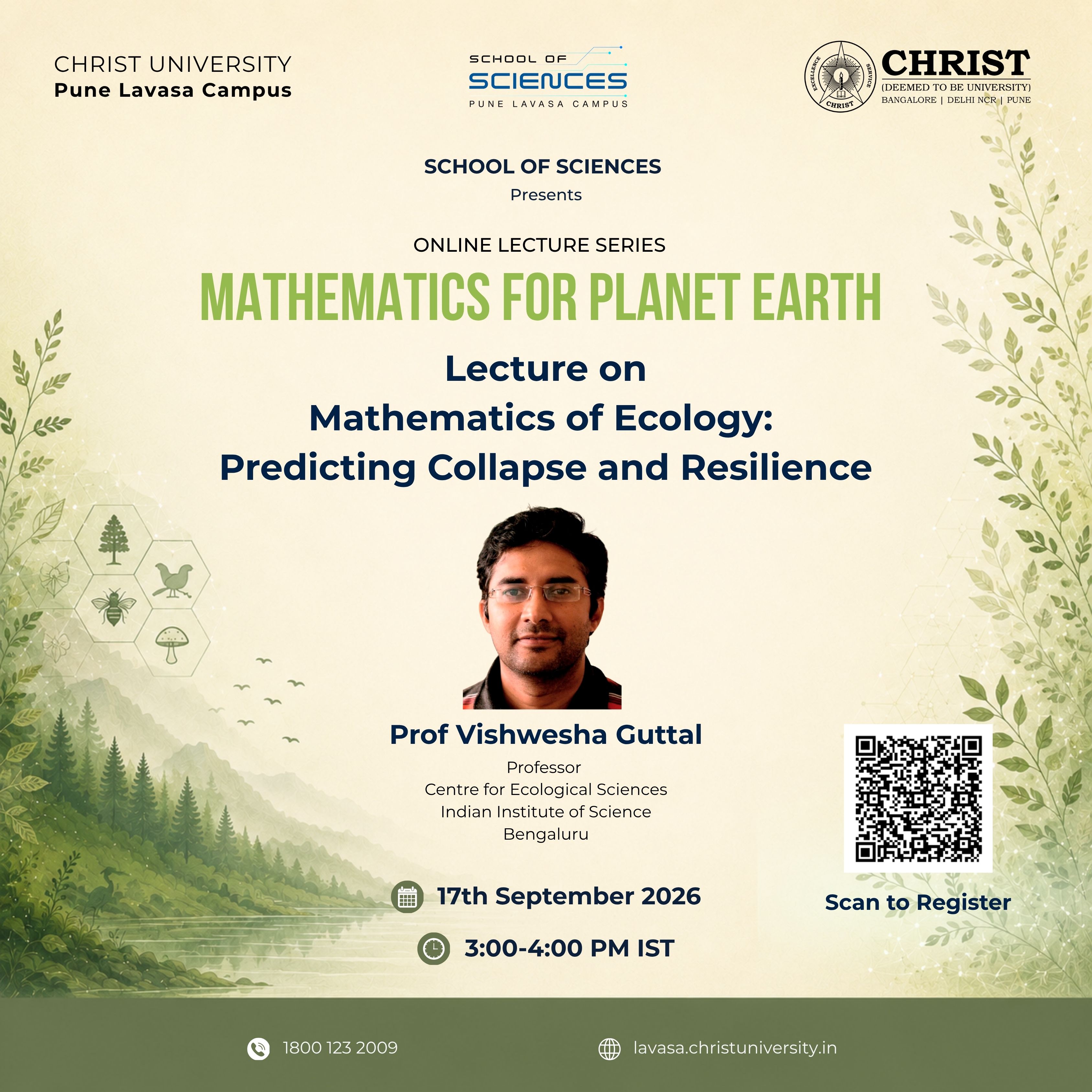 Mathematics for Planet Earth: Mathematics of Ecology – Predicting Collapse and Resilience poster