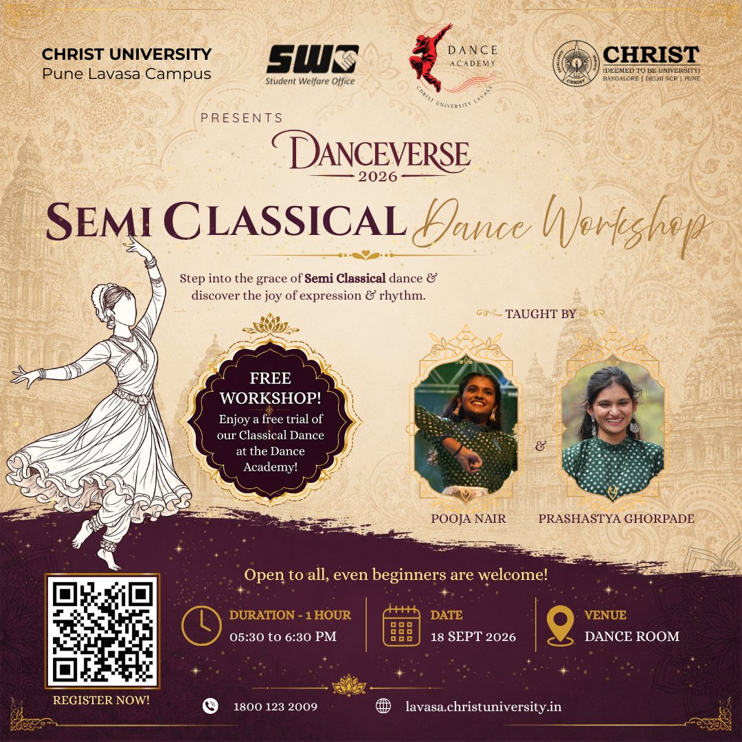 Danceverse 2026 Semi Classical Dance Workshop poster