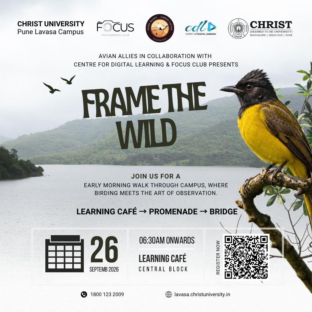 Frame the Wild — Avian Allies Bird Walk poster